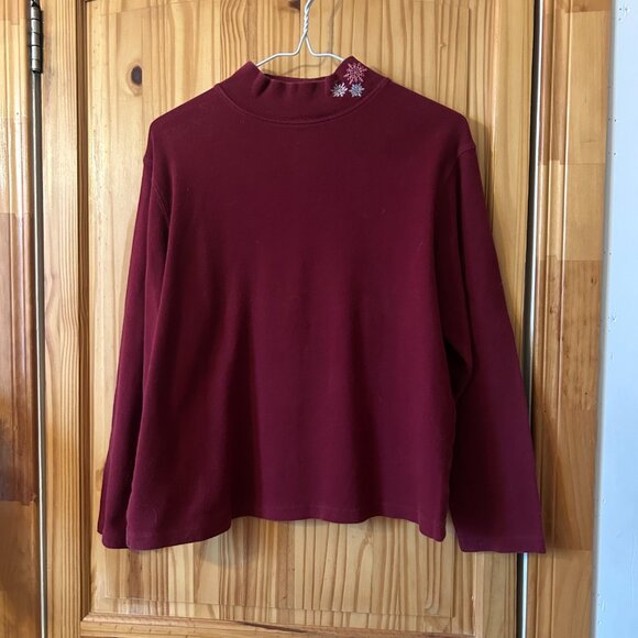 Snowflakes Burgundy Sweater - Picture 3 of 4